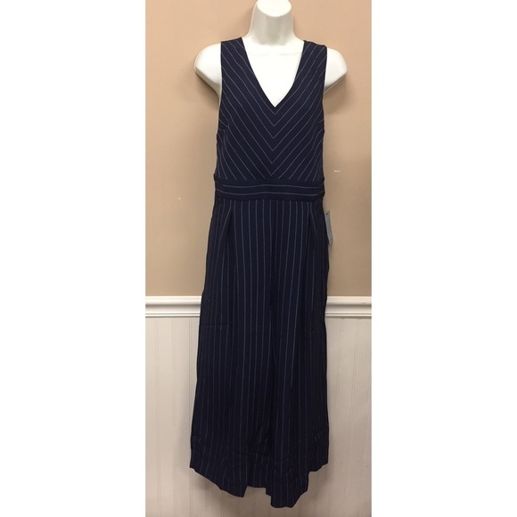 1901 Pinstripe jumpsuit tie back wide leg Size 16 - Picture 1 of 5